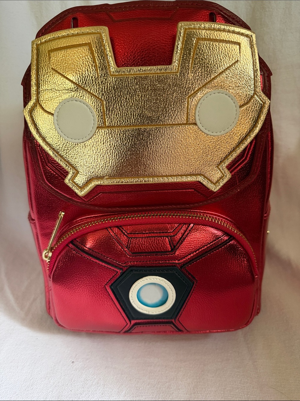 Marval Ironman light up Loungefly Backpack. NWT.